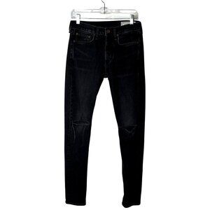 Rag & Bone MENS Black Extra Slim Fit 1 Distressed Jeans Size 29